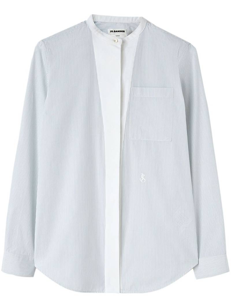 Jil Sander striped cotton shirt - White von Jil Sander