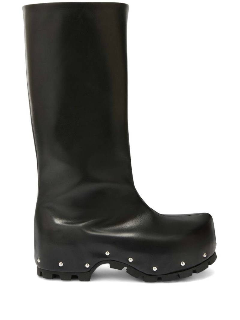 Jil Sander studded leather knee-high boots - Black von Jil Sander