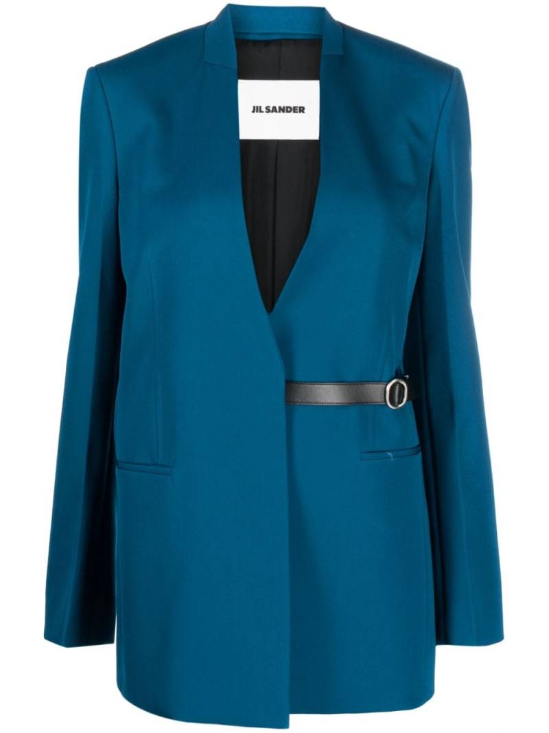 Jil Sander tailored virgin wool blazer - Blue von Jil Sander