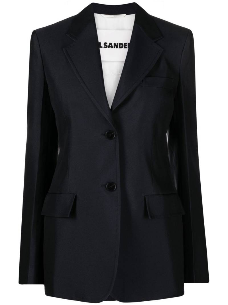 Jil Sander tailored single-breasted blazer - Blue von Jil Sander