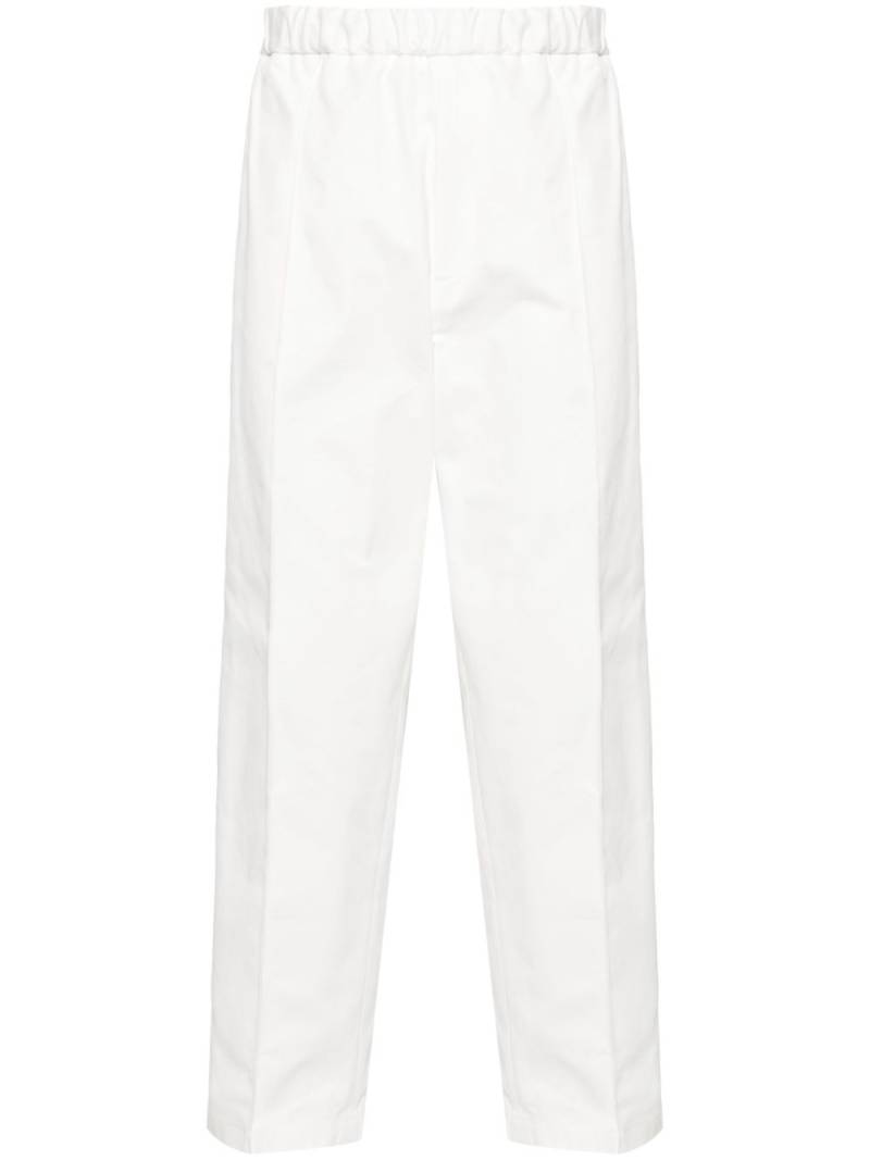 Jil Sander tapered-leg cotton trousers - White von Jil Sander