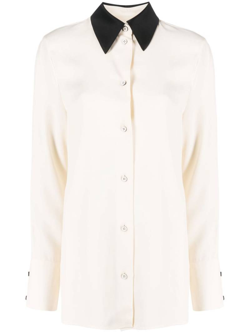 Jil Sander two-tone long-sleeve shirt - Neutrals von Jil Sander