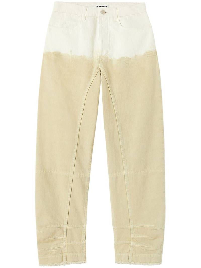 Jil Sander two-tone wide-leg jeans - Neutrals von Jil Sander