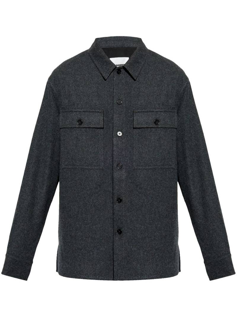 Jil Sander virgin-wool shirt - Grey von Jil Sander