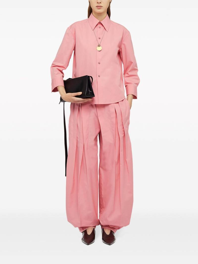 Jil Sander wide-leg cotton trousers - Pink von Jil Sander