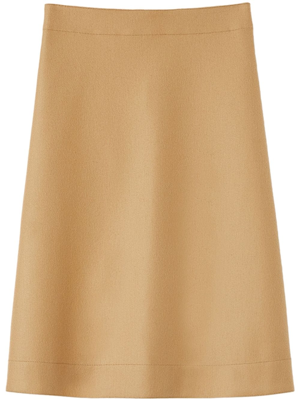 Jil Sander wool A-line midi skirt - Neutrals von Jil Sander