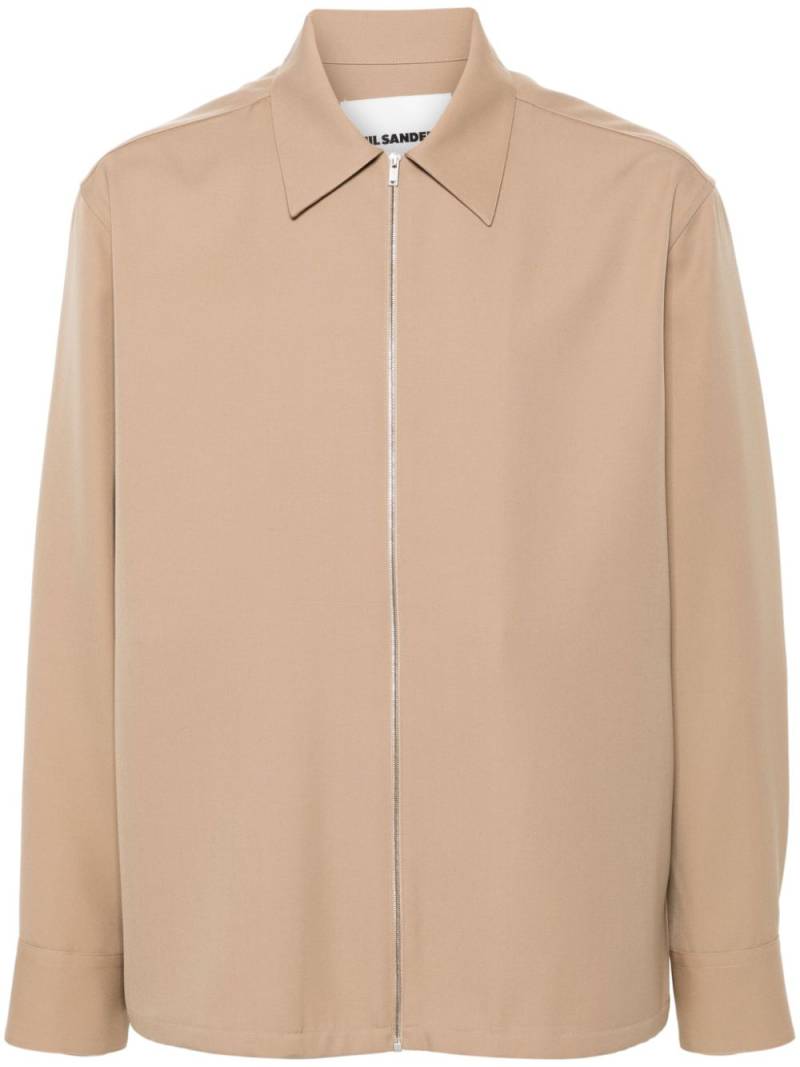 Jil Sander wool overshirt - Brown von Jil Sander