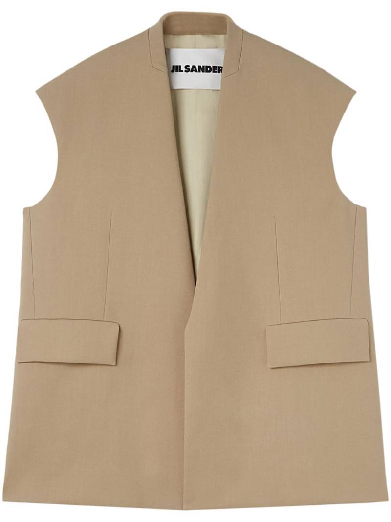 Jil Sander wool tailored vest - Brown von Jil Sander