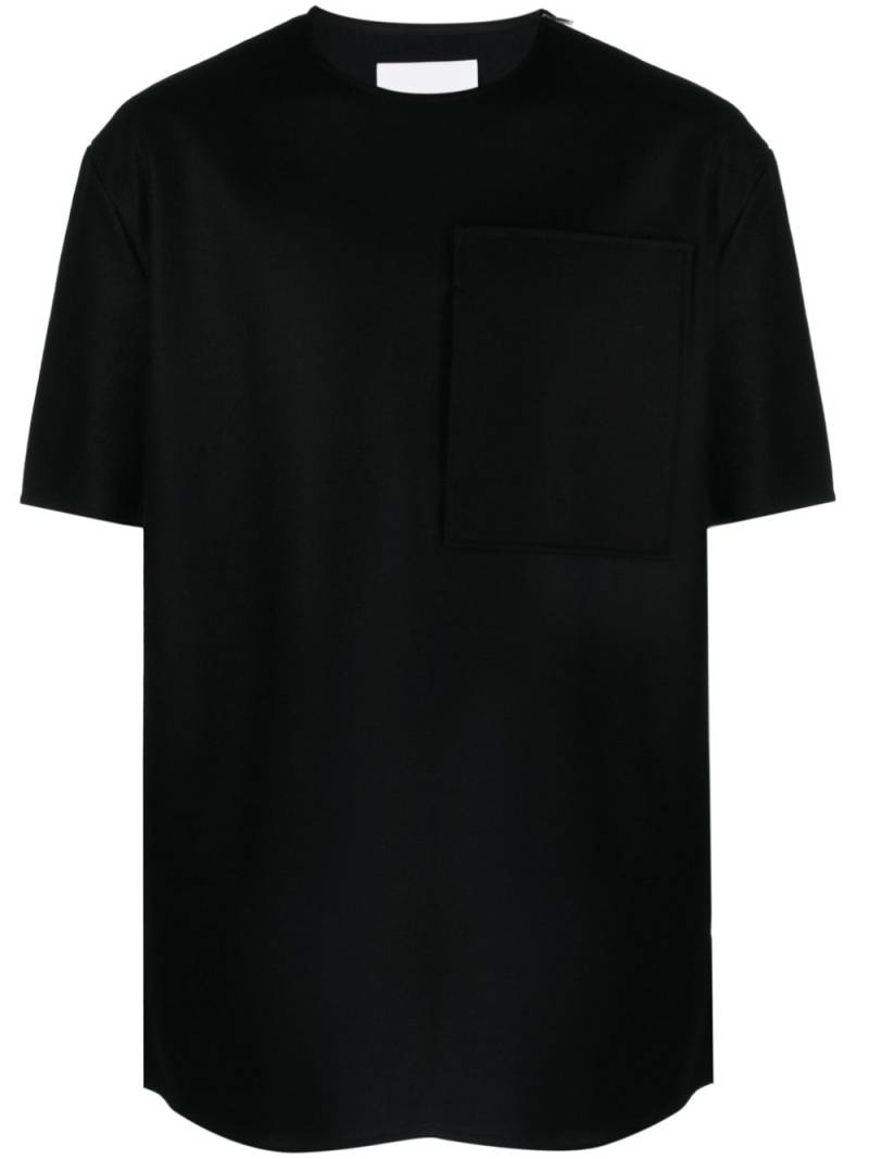 Jil Sander zip-detail wool T-shirt - Black von Jil Sander