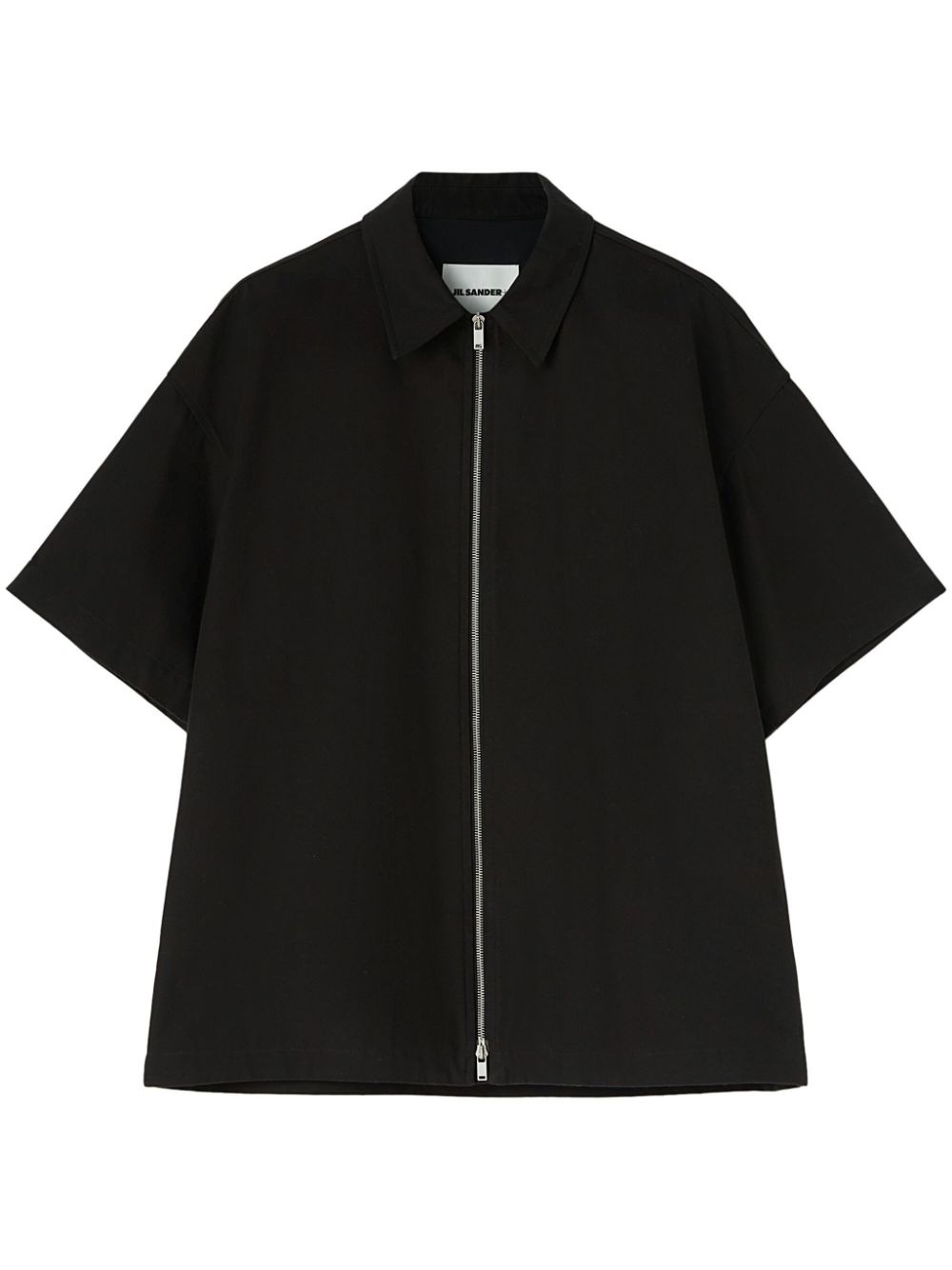 Jil Sander zip-fastening short-sleeved shirt - Black von Jil Sander