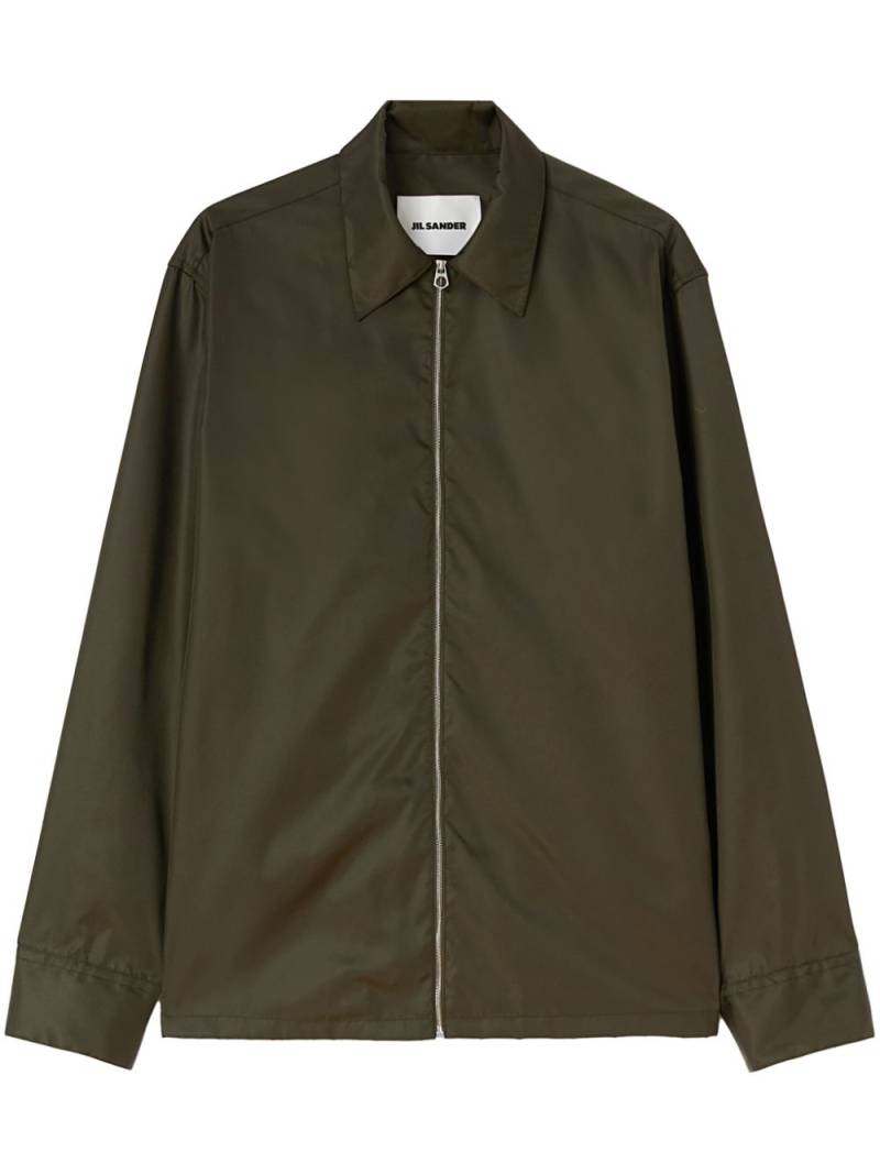 Jil Sander zip-up shirt jacket - Green von Jil Sander