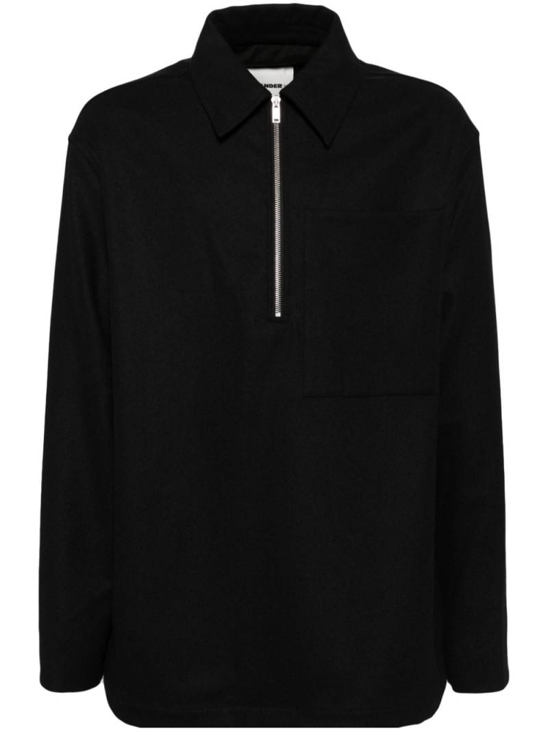 Jil Sander zip-up sweatshirt - Black von Jil Sander