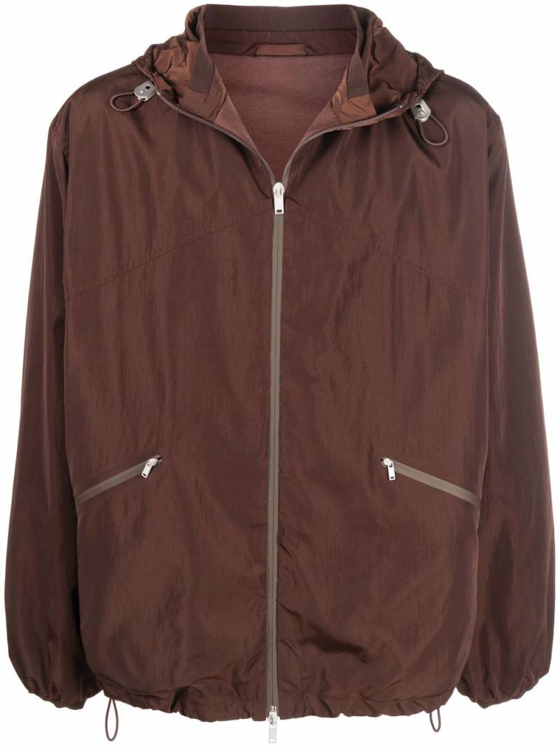 Jil Sander zipped hooded jacket - Brown von Jil Sander