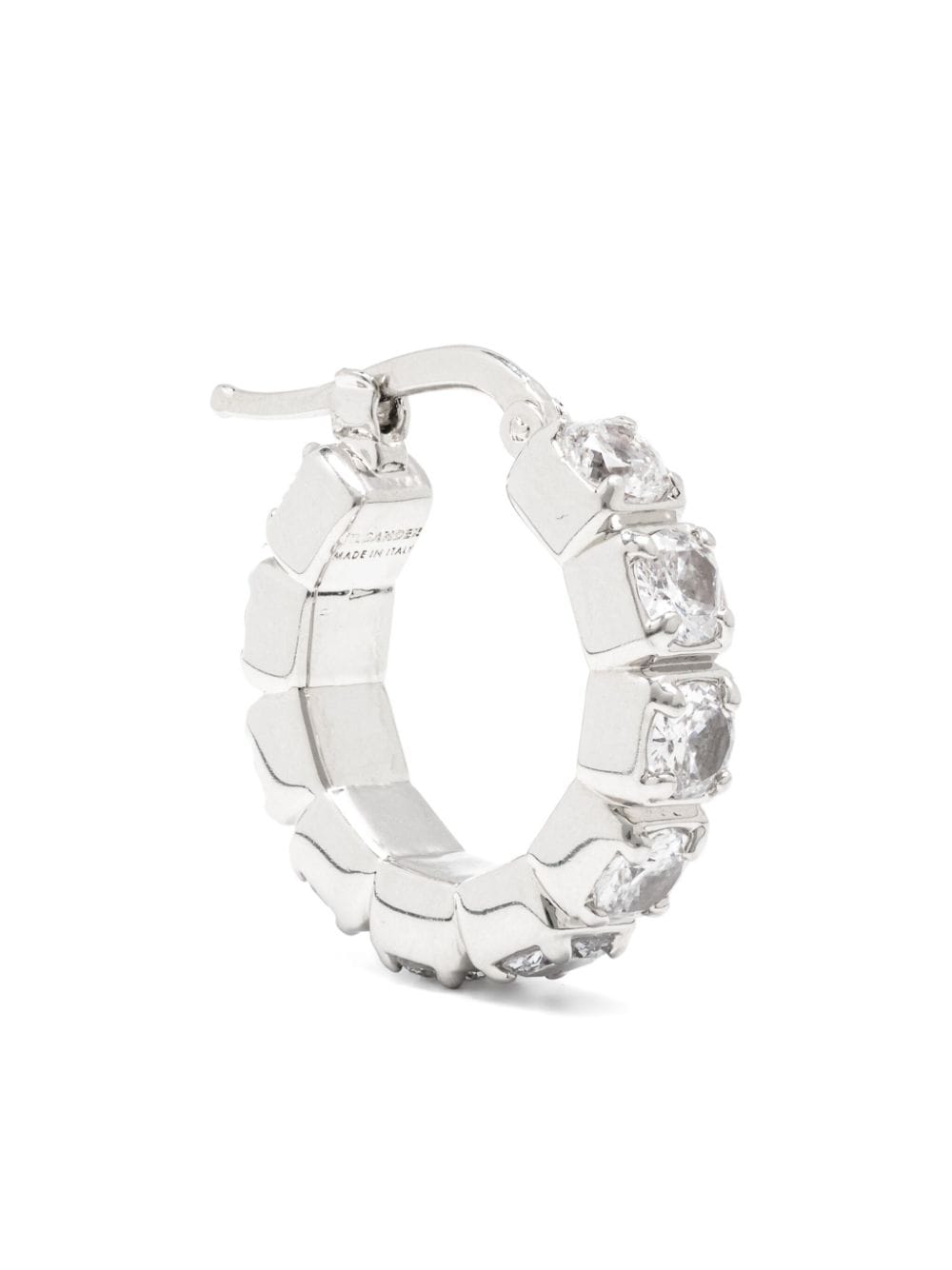 Jil Sander zirconia-embellished single hoop earring - Silver von Jil Sander