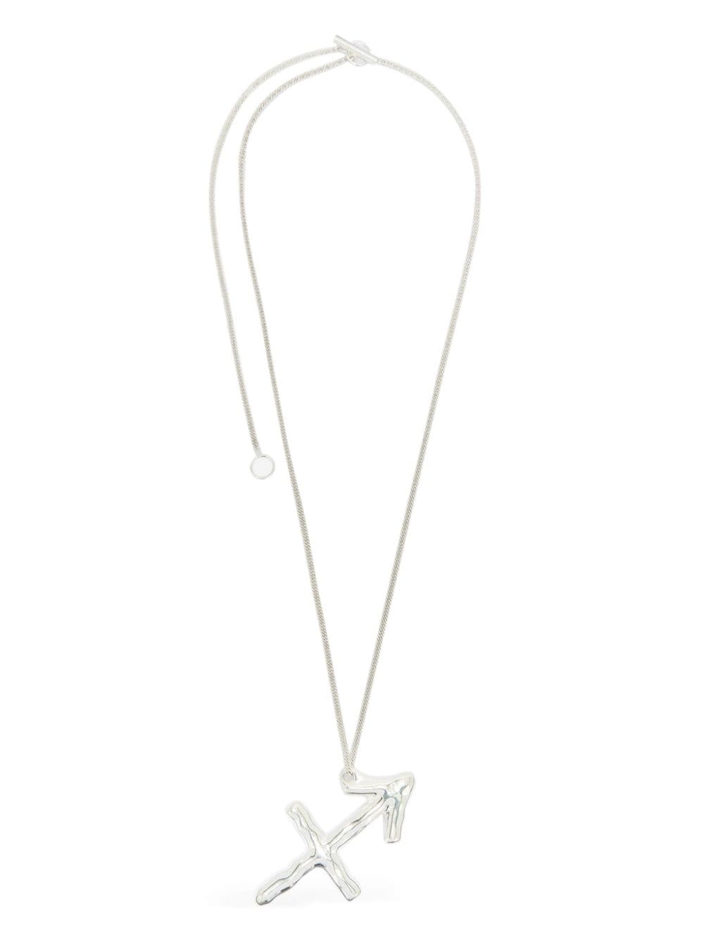 Jil Sander zodiac-pendant silver necklace von Jil Sander