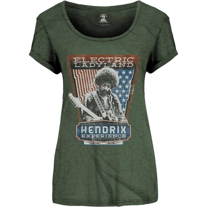 Jimi Hendrix - Electric Ladyland TShirt, für Damen, Grün, Größe L von Jimi Hendrix