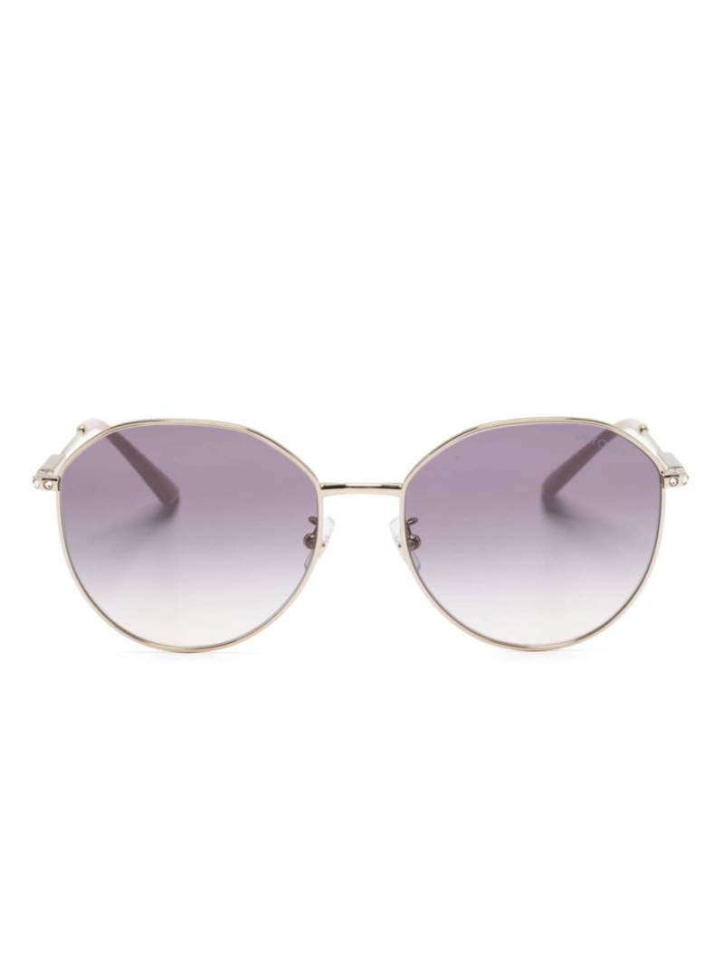 Jimmy Choo Eyewear crystal-embellished oversize-frame sunglasses - Gold von Jimmy Choo Eyewear