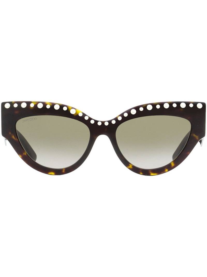 Jimmy Choo Eyewear tortoiseshell-effect cat-eye sunglasses - Brown von Jimmy Choo Eyewear