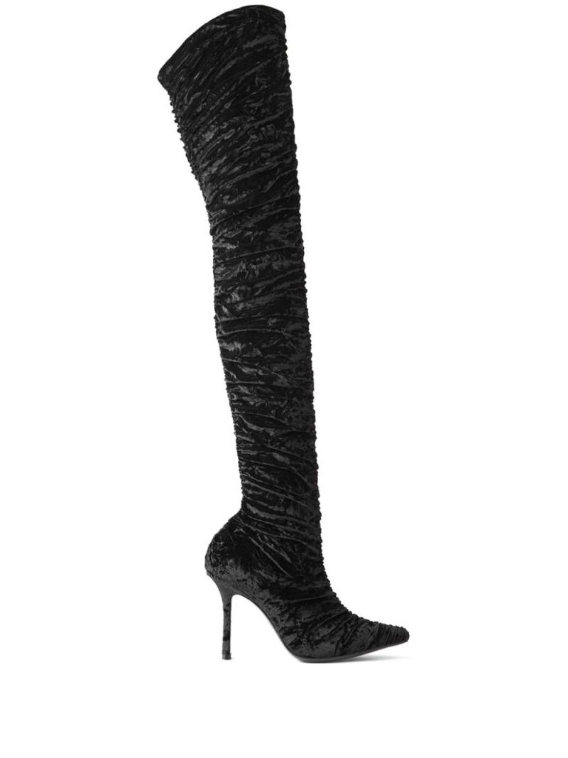 Jimmy Choo 100mm leather boots - Black von Jimmy Choo