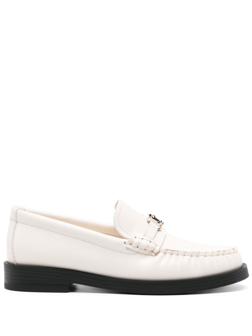 Jimmy Choo Addie leather loafers - Neutrals von Jimmy Choo