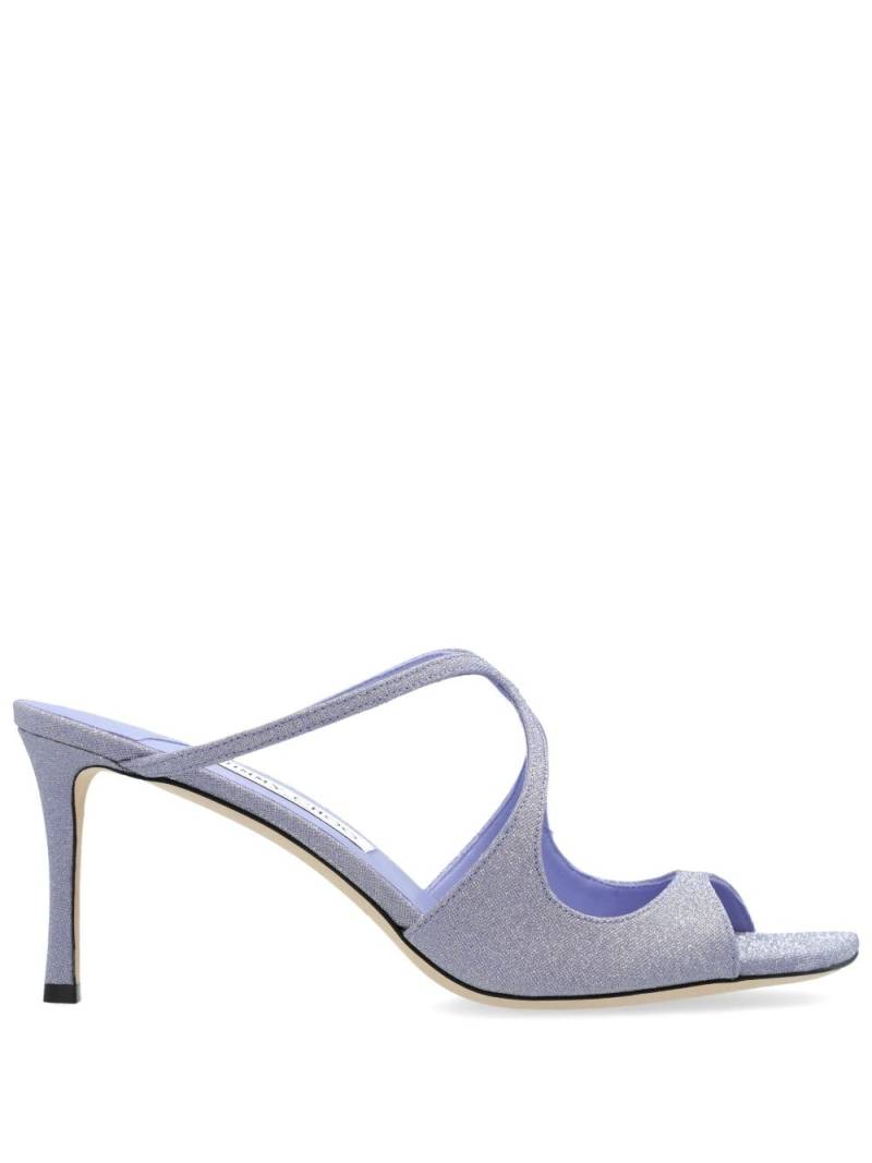 Jimmy Choo Anise 75mm cut-out mules - Blue von Jimmy Choo