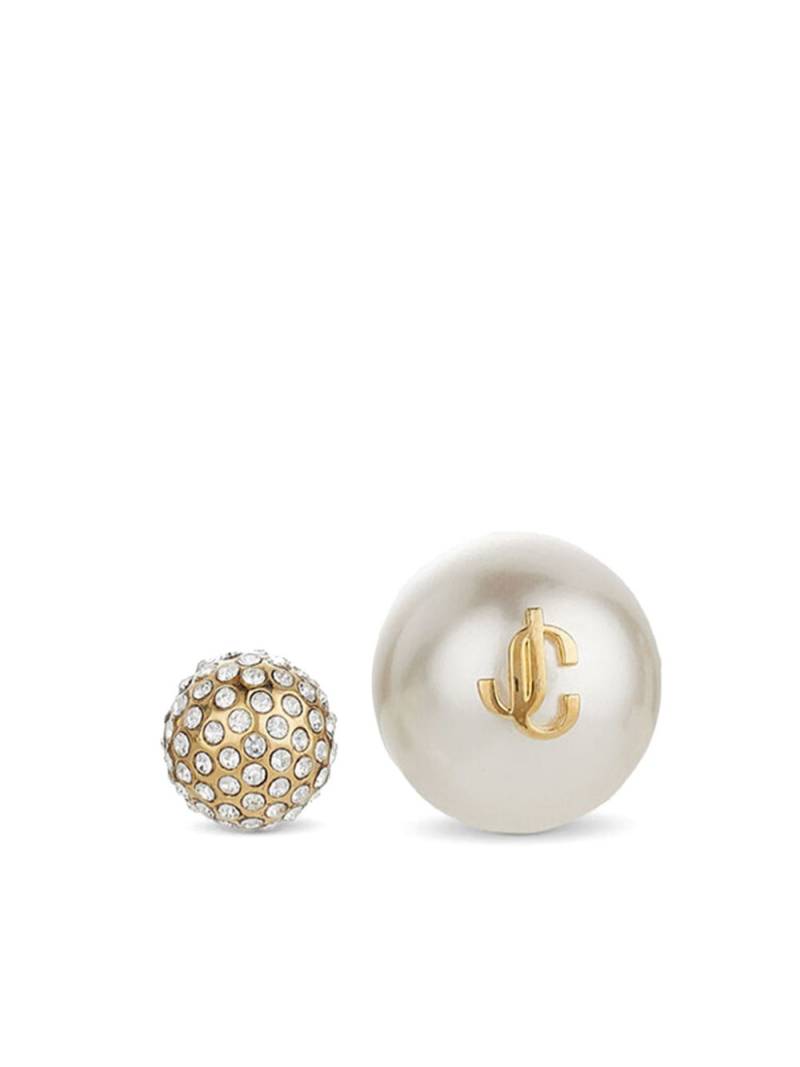 Jimmy Choo Auri logo-embellished stud earrings - Gold von Jimmy Choo