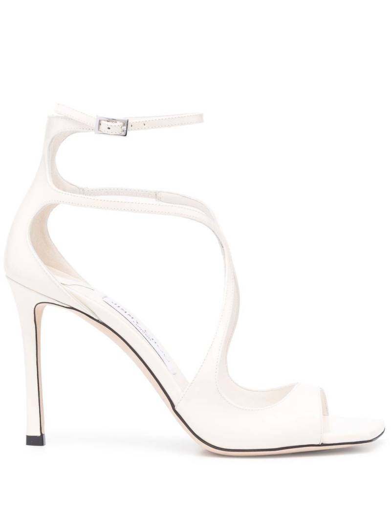 Jimmy Choo Azia 95mm square-toe sandals - White von Jimmy Choo