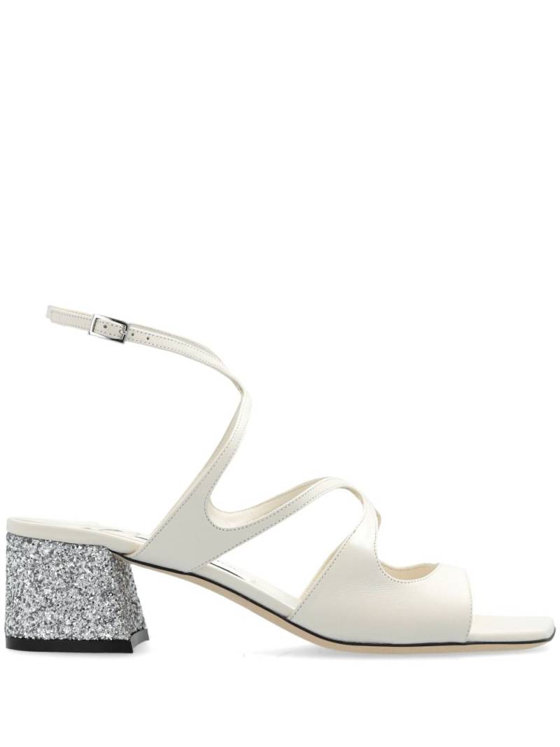 Jimmy Choo Azilia 45mm leather sandals - White von Jimmy Choo