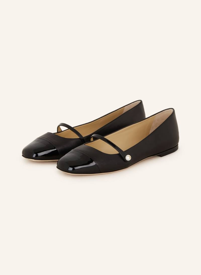 Jimmy Choo Mary-Jane-Ballerinas Elisa Mit Perlen schwarz von Jimmy Choo