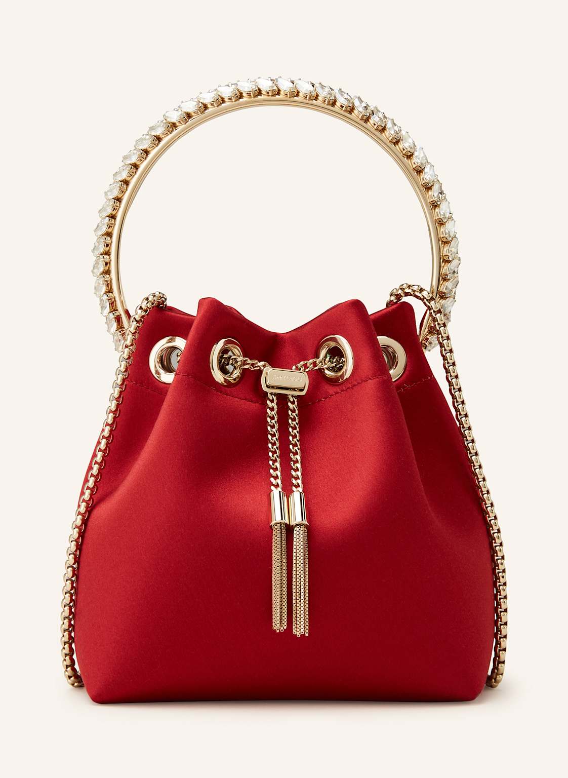 Jimmy Choo Beuteltasche Bonbon Bucket rot Jimmy Choo Beuteltasche Bonbon Bucket rot von Jimmy Choo