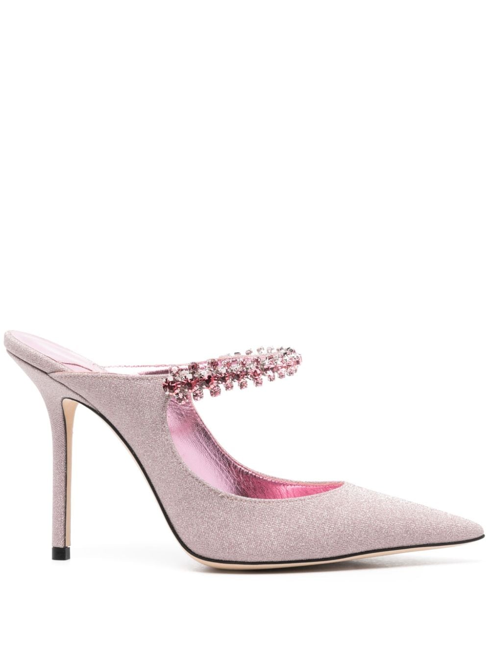 Jimmy Choo Bing 100mm glitter-detailed mules - Pink von Jimmy Choo