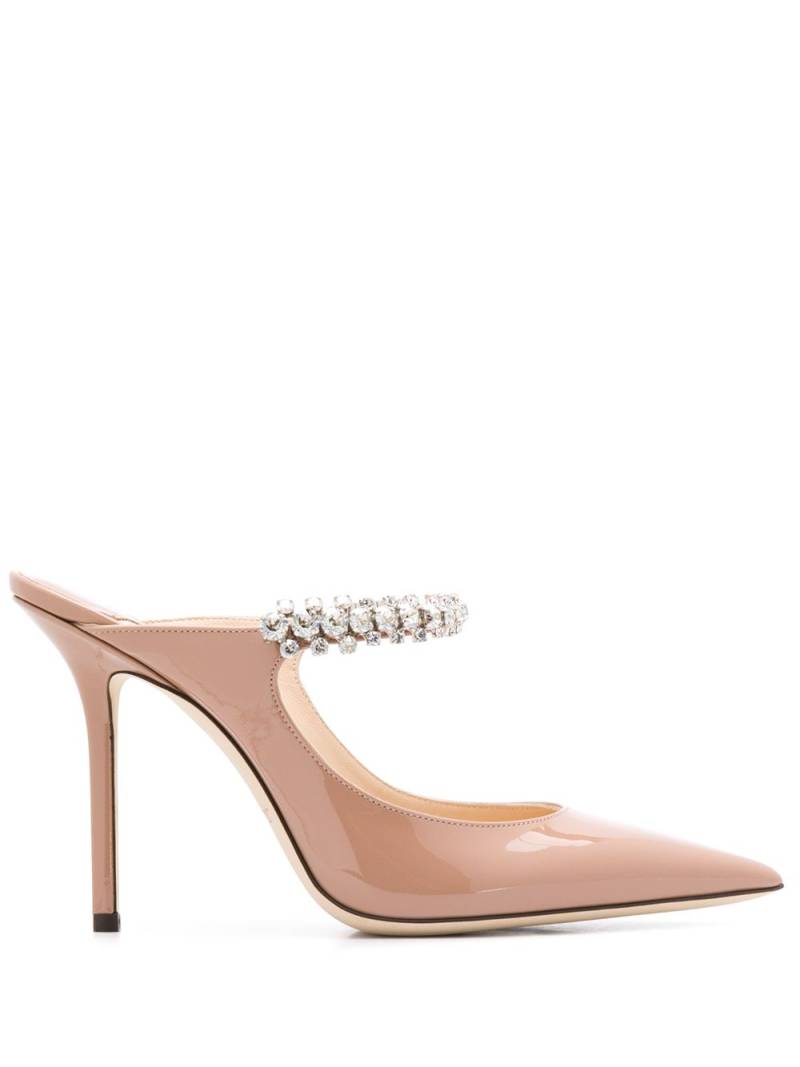 Jimmy Choo Bing 100mm crystal-embellished mules - Pink von Jimmy Choo