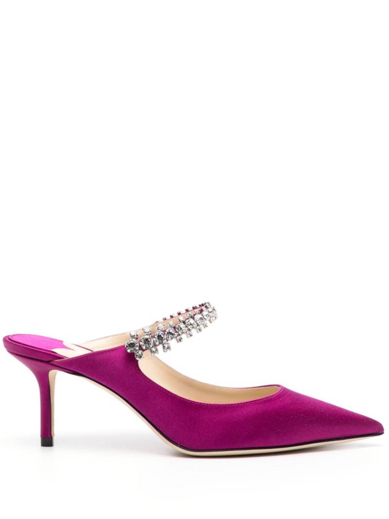 Jimmy Choo Bing 65mm satin mules - Purple von Jimmy Choo