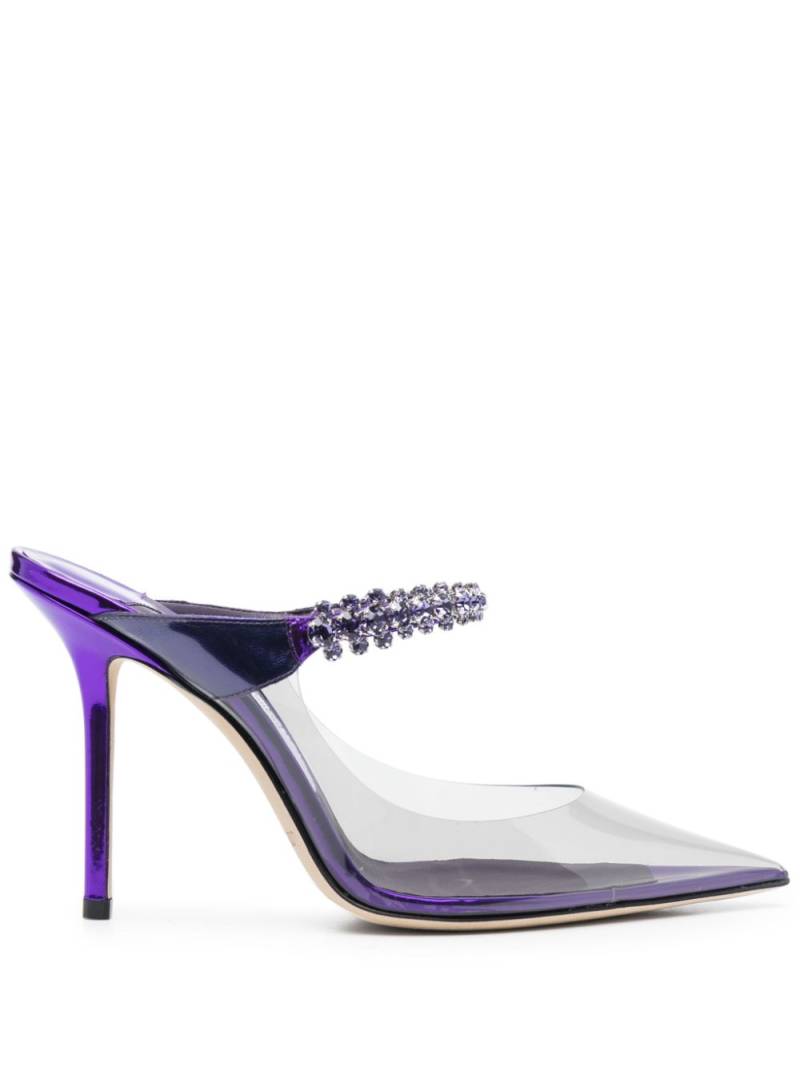 Jimmy Choo Bing Crystal 110mm clear pumps - Purple von Jimmy Choo