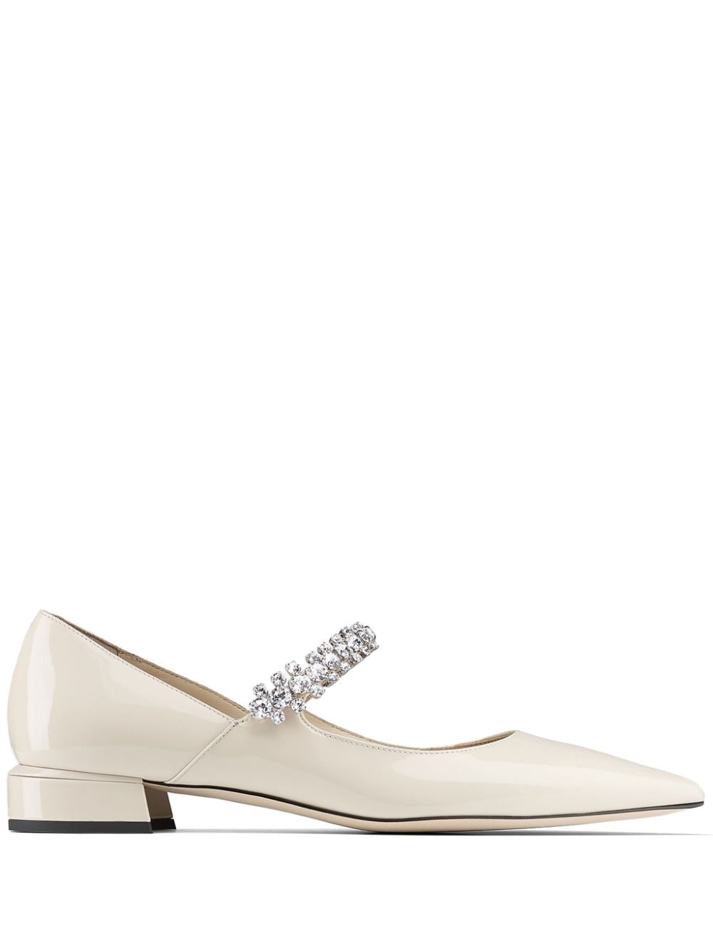 Jimmy Choo Bing crystal-strap ballerina shoes - Neutrals von Jimmy Choo