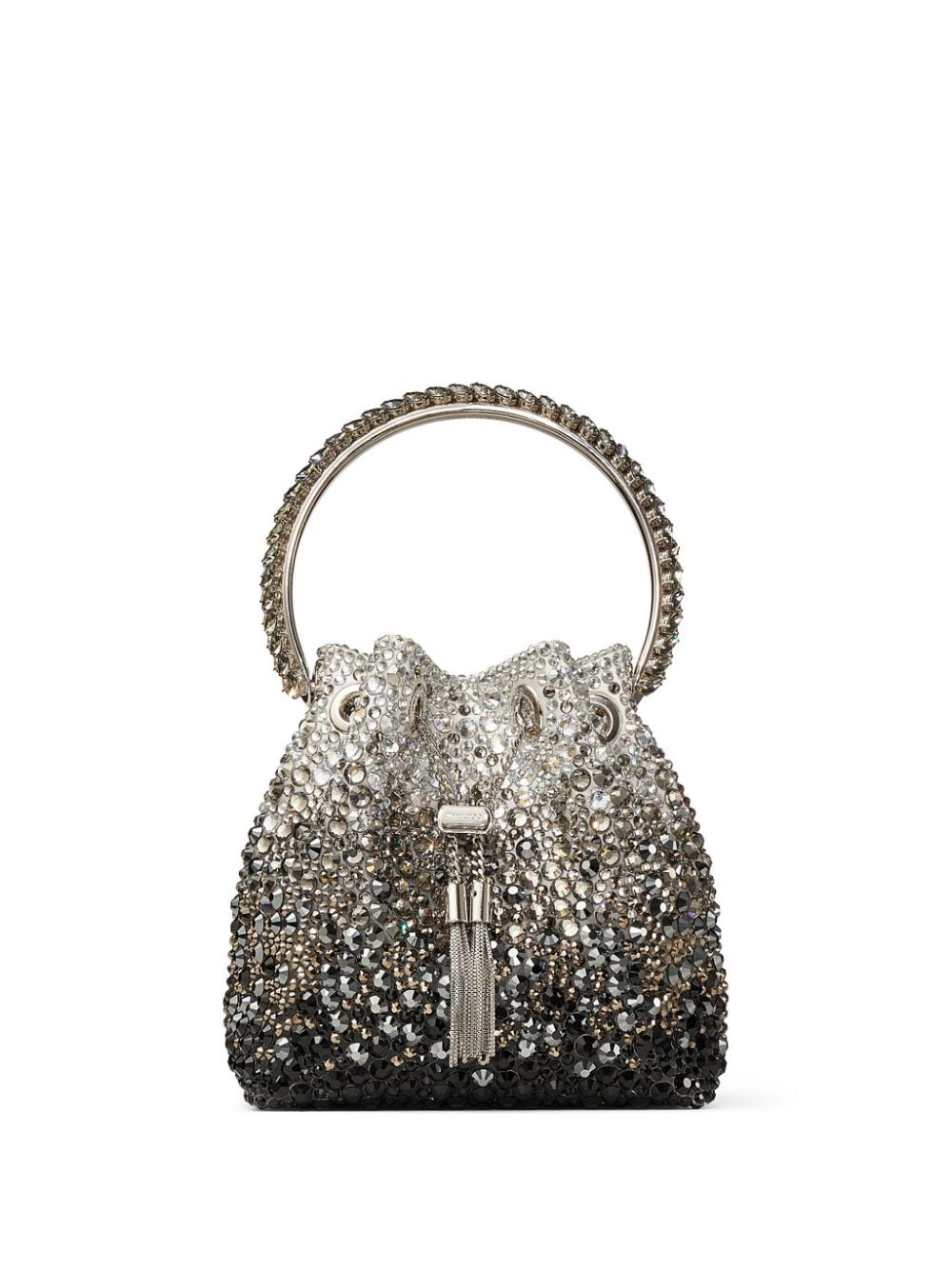 Jimmy Choo Bon Bon crystal-embellished shoulder bag - Black von Jimmy Choo