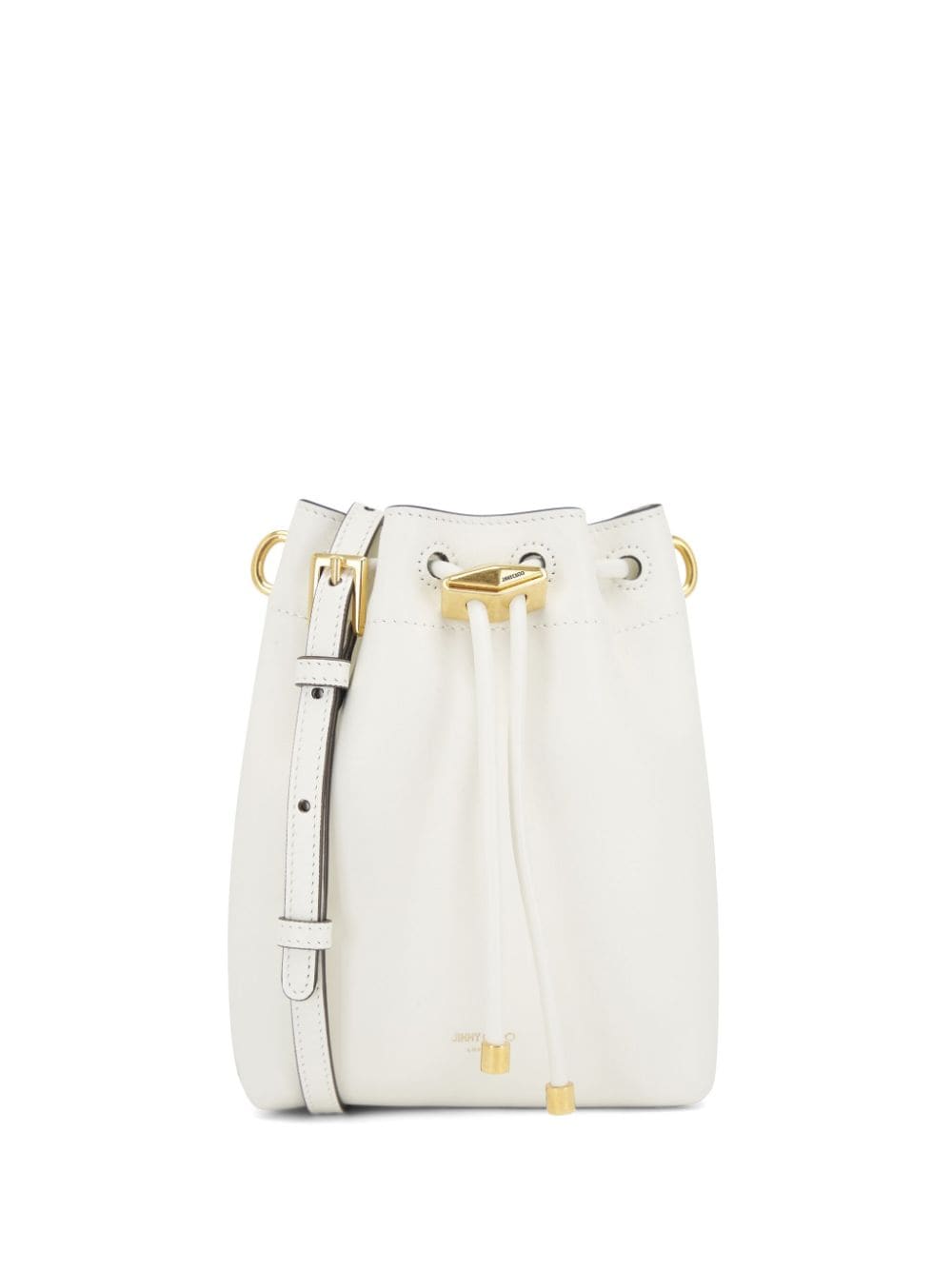 Jimmy Choo mini Cinch bucket bag - White von Jimmy Choo