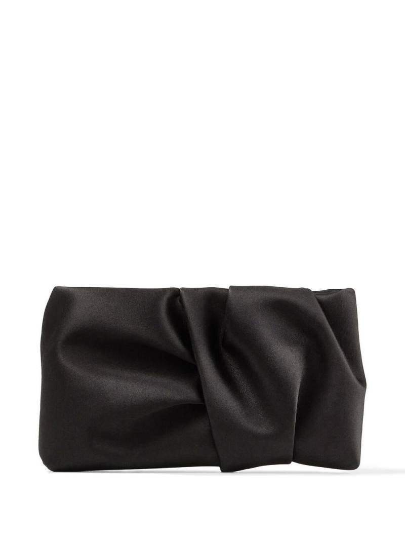 Jimmy Choo Bonny ruched clutch - Black von Jimmy Choo