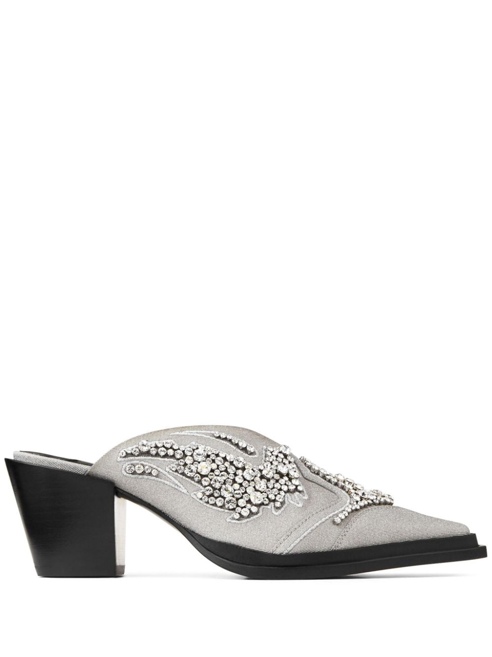 Jimmy Choo Cece 60mm glitter mules - Grey von Jimmy Choo