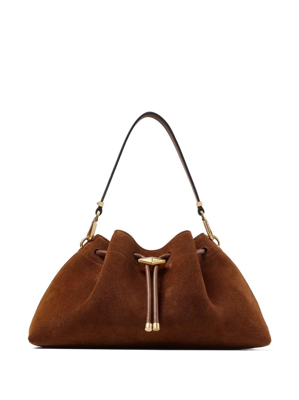 Jimmy Choo Cinch M suede shoulder bag - Brown von Jimmy Choo