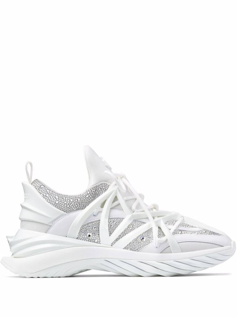 Jimmy Choo Cosmos crystal-embellished sneakers - White von Jimmy Choo