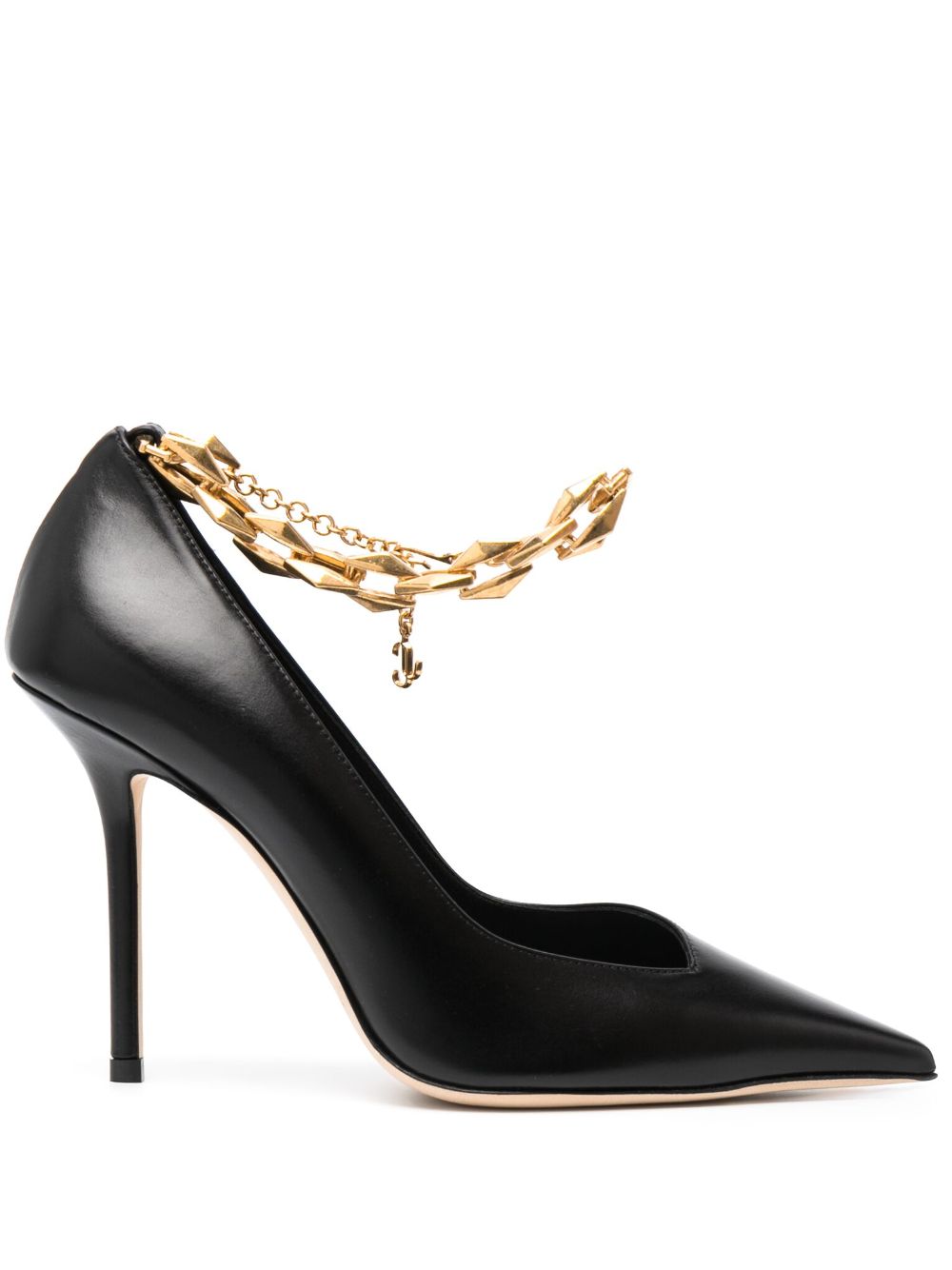 Jimmy Choo Diamond Talura 100mm leather pumps - Black von Jimmy Choo