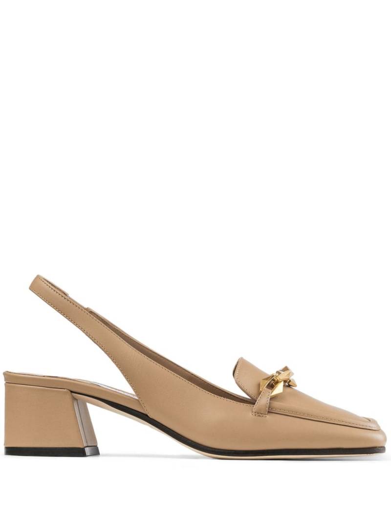 Jimmy Choo Diamond Tilda 45mm slingback pumps - Neutrals von Jimmy Choo