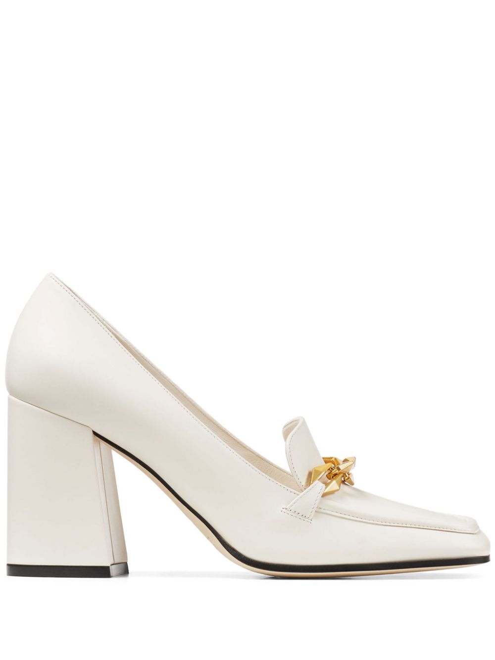 Jimmy Choo Diamond Tilda 85mm leather pumps - White von Jimmy Choo