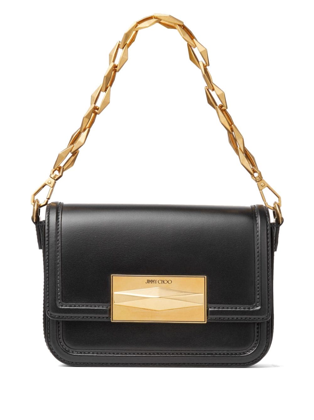 Jimmy Choo Diamond leather crossbody bag - Black von Jimmy Choo