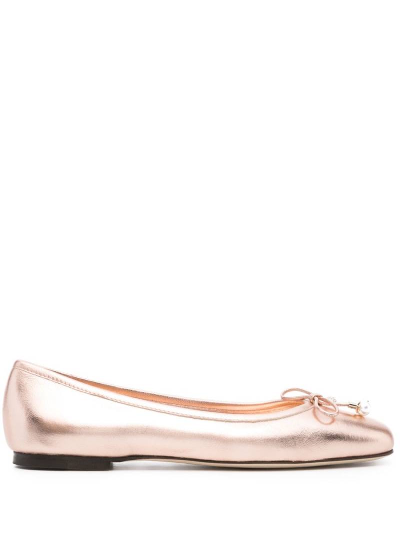 Jimmy Choo Elme metallic ballerina shoes - Pink von Jimmy Choo