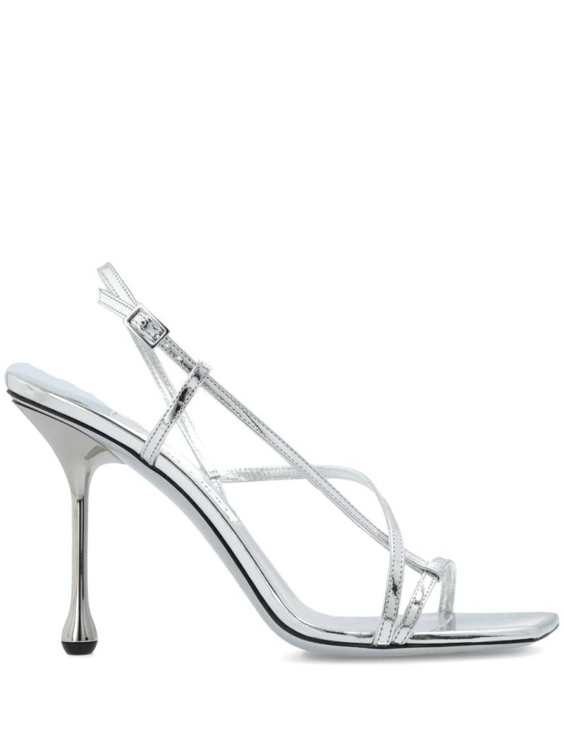 Jimmy Choo Etana 95 metallic sandals - Silver von Jimmy Choo