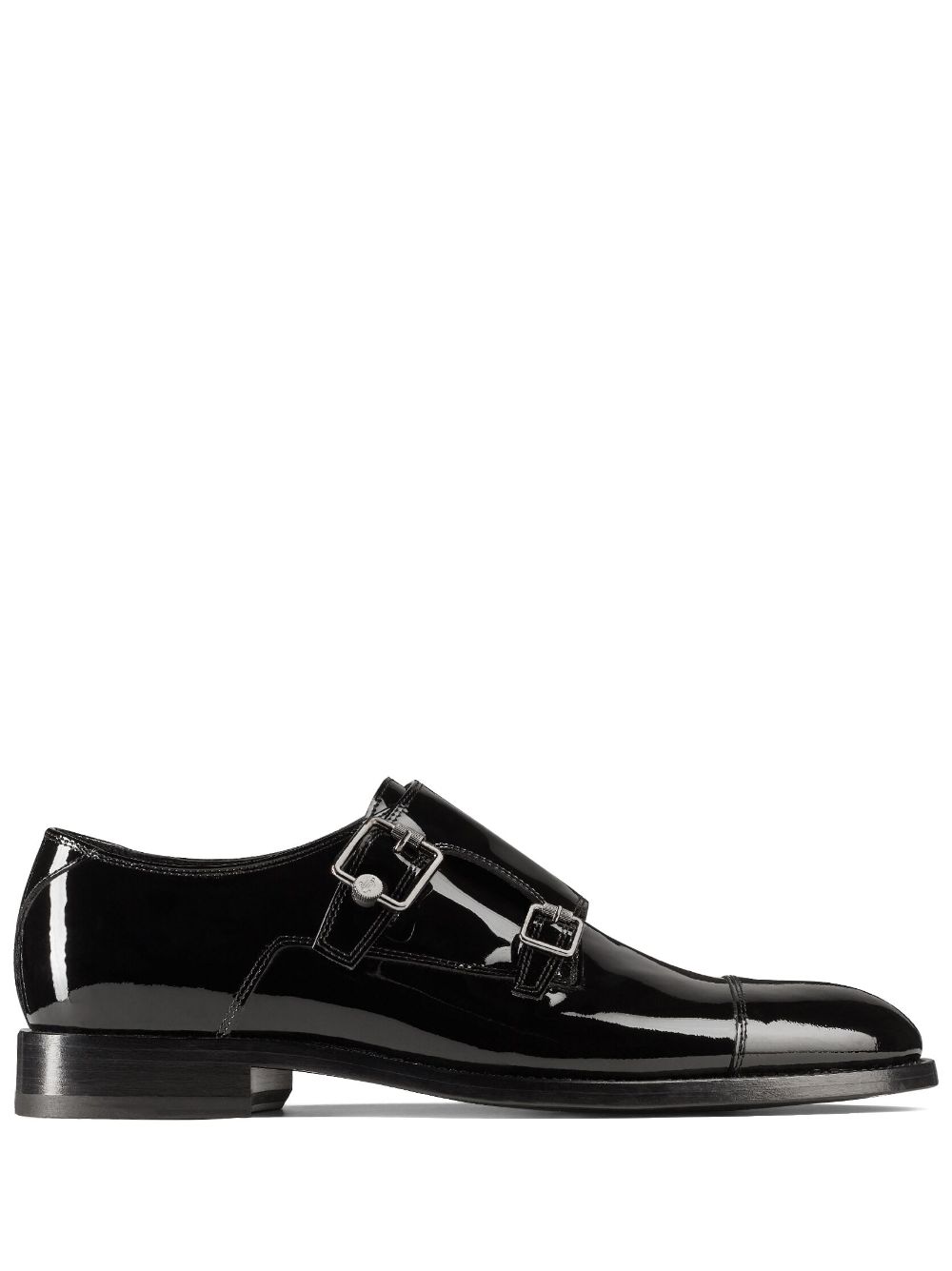 Jimmy Choo Finnion leather monk shoes - Black von Jimmy Choo