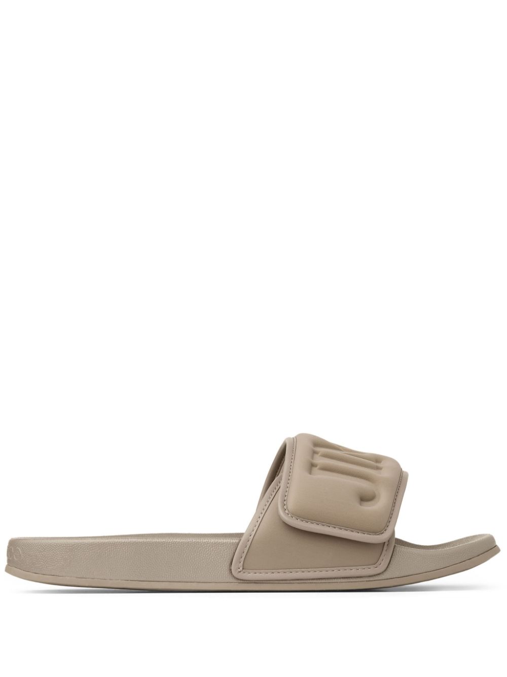 Jimmy Choo Fitz/M logo-debossed slides - Neutrals von Jimmy Choo