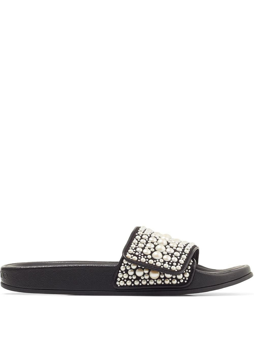 Jimmy Choo Fitz embellished slides - Black von Jimmy Choo